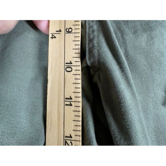 10 Speed Womens Khaki Pants sz 13/14 Green Wide Leg Flap Back Pockets Preppy - Picture 3 of 6